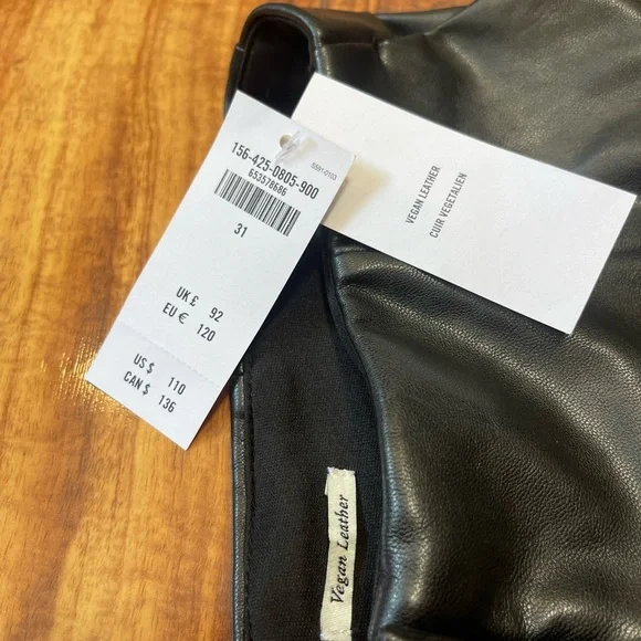 NWT Abercrombie and Fitch Womens Faux Leather Pants 31 - Picture 3 of 7